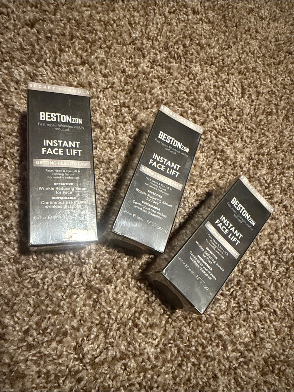 Set of 3 Bestonzon Instant Facelift firming serum - NIB
